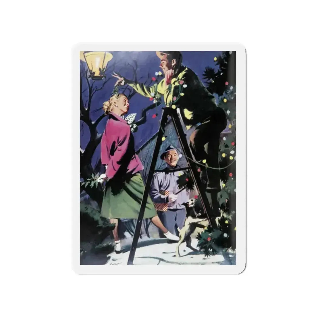 For Karen, Woman's Day, December 1950 (Magazine Illustration) Refrigerator Magnet - The Sticker Space