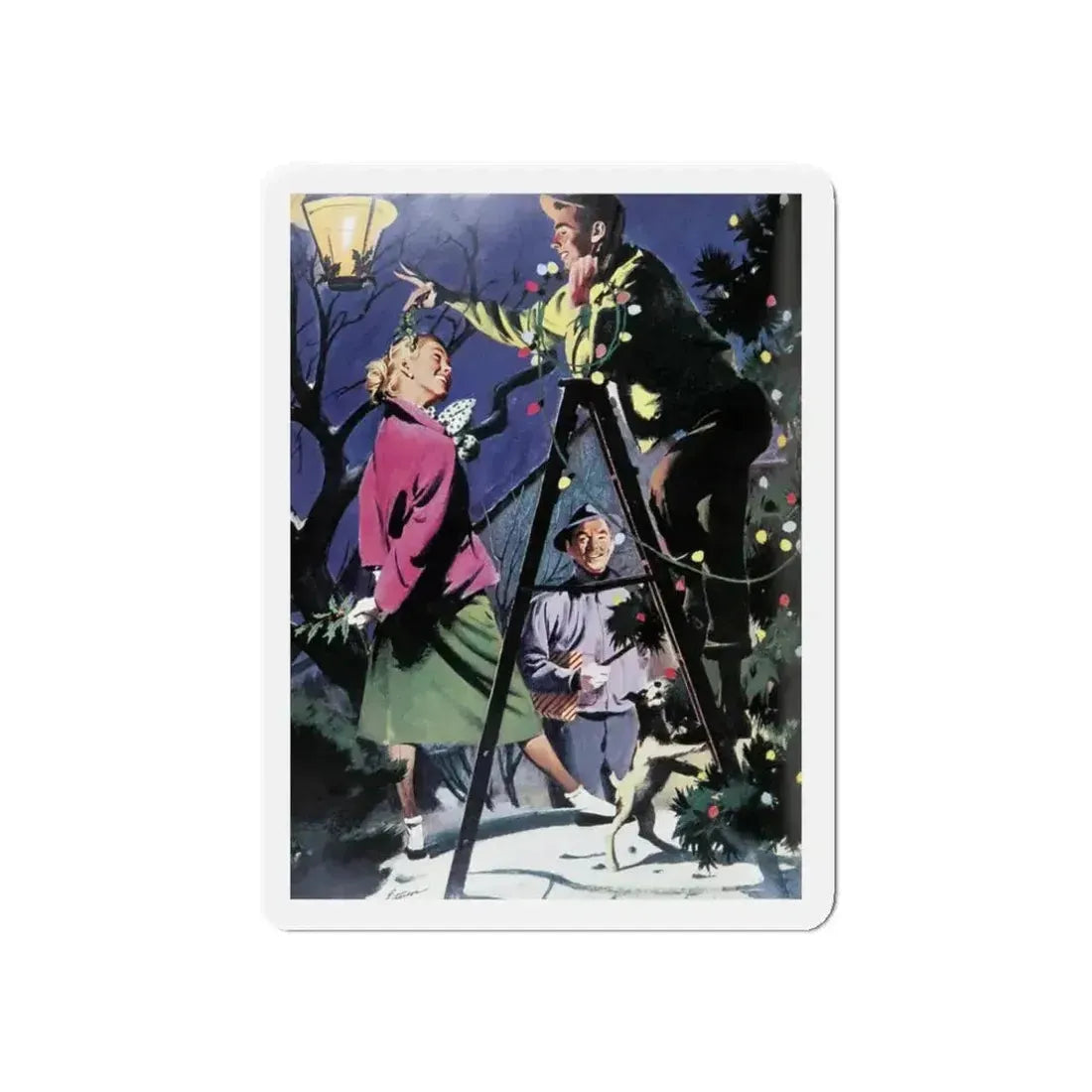 For Karen, Woman's Day, December 1950 (Magazine Illustration) Refrigerator Magnet - The Sticker Space