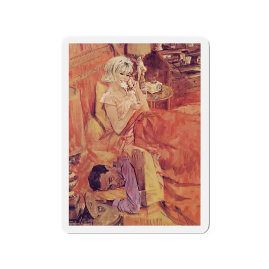 For My Possessing, Chatelaine, November 1964 (Magazine Illustration) Refrigerator Magnet 2 Inch Die-Cut - The Sticker Space