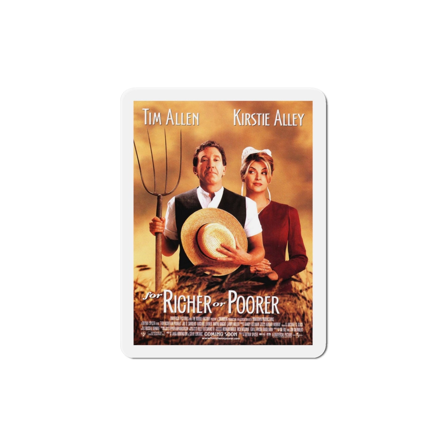 For Richer Or Poorer 1997 Movie Poster Die-Cut Magnet-5" x 5"-The Sticker Space