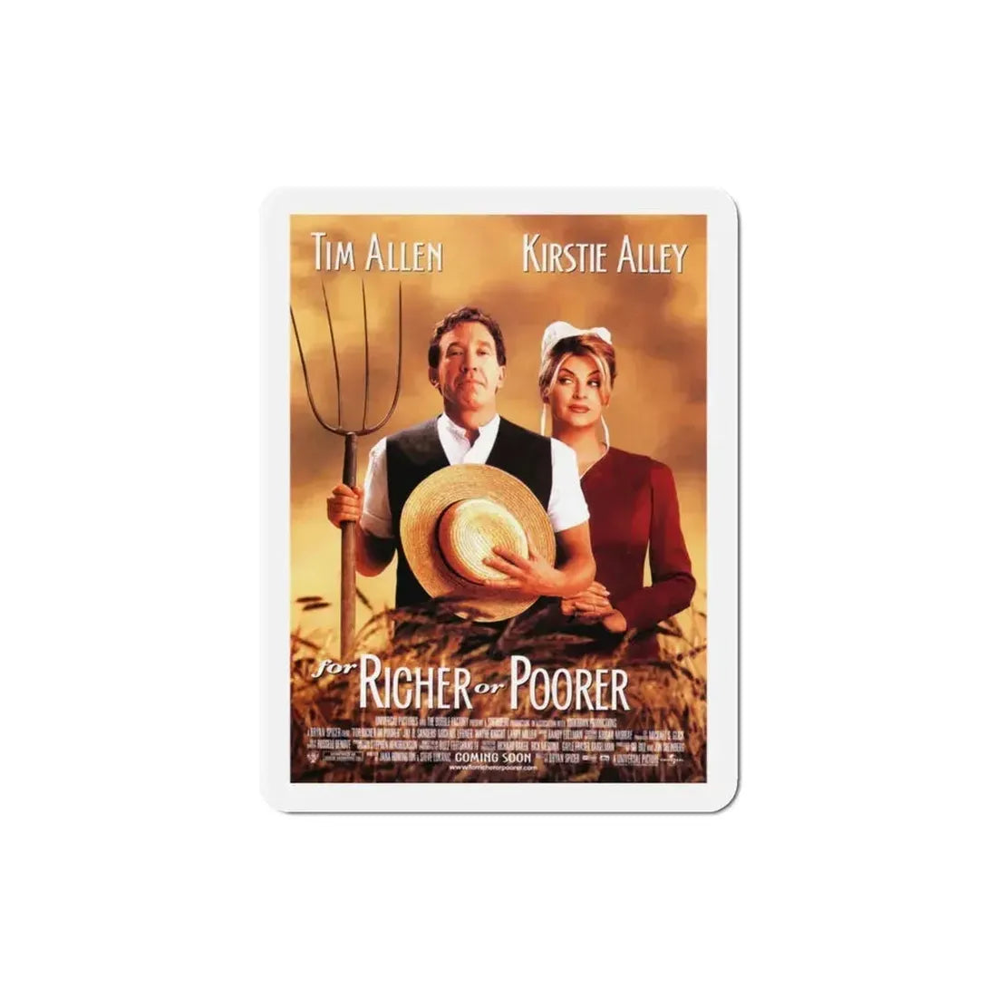 For Richer Or Poorer 1997 Movie Poster Refrigerator Magnet 3 Inch - The Sticker Space