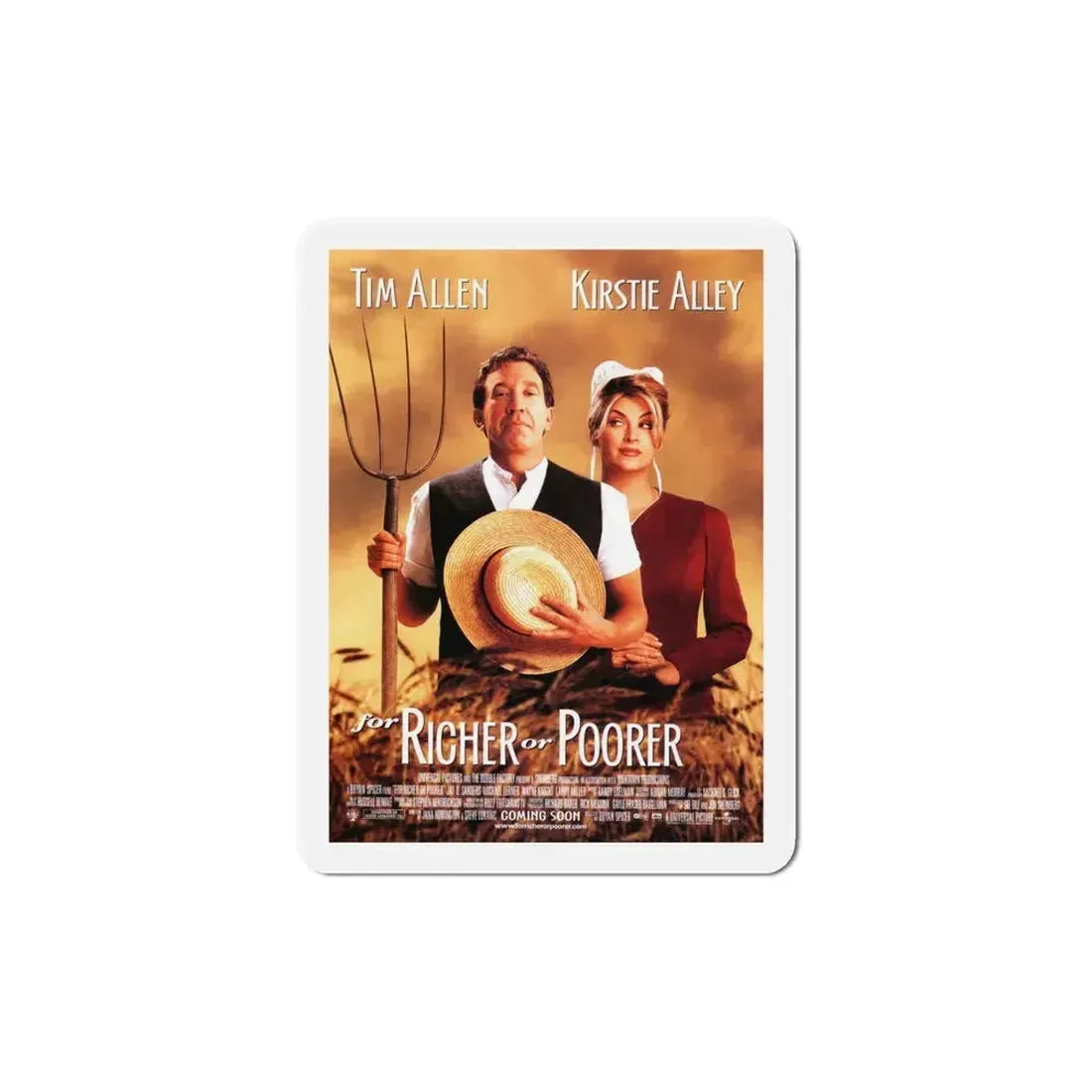 For Richer Or Poorer 1997 Movie Poster Refrigerator Magnet 6 Inch - The Sticker Space