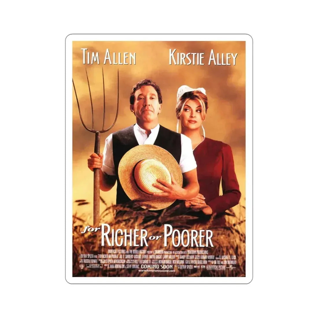 For Richer Or Poorer 1997 Movie Poster STICKER Vinyl Die-Cut Decal 5 Inch - The Sticker Space