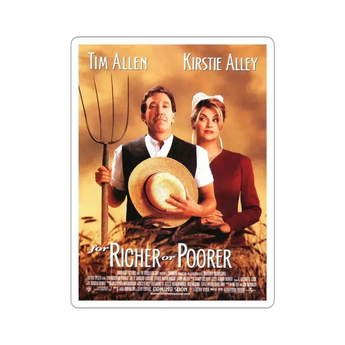 For Richer Or Poorer 1997 Movie Poster STICKER Vinyl Die-Cut Decal 6 Inch - The Sticker Space