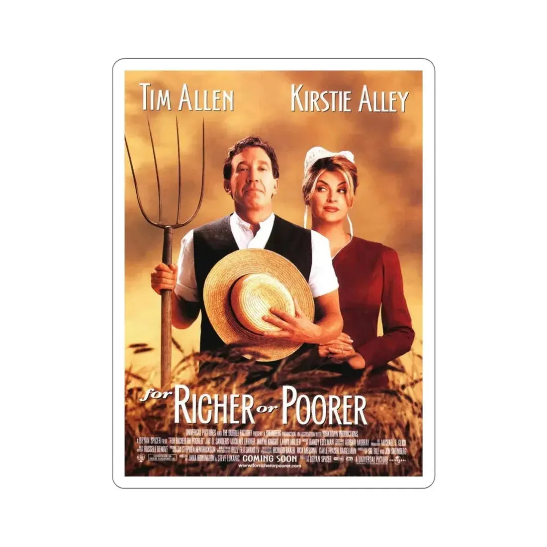 For Richer Or Poorer 1997 Movie Poster STICKER Vinyl Die-Cut Decal - The Sticker Space