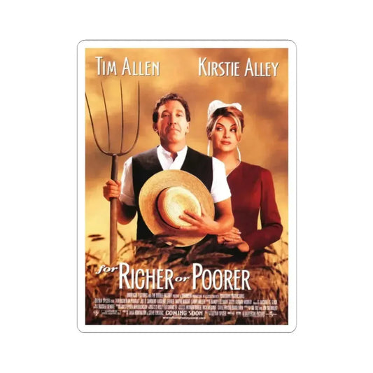 For Richer Or Poorer 1997 Movie Poster - STICKER Vinyl Kiss-Cut Decal 2 Inch White - The Sticker Space