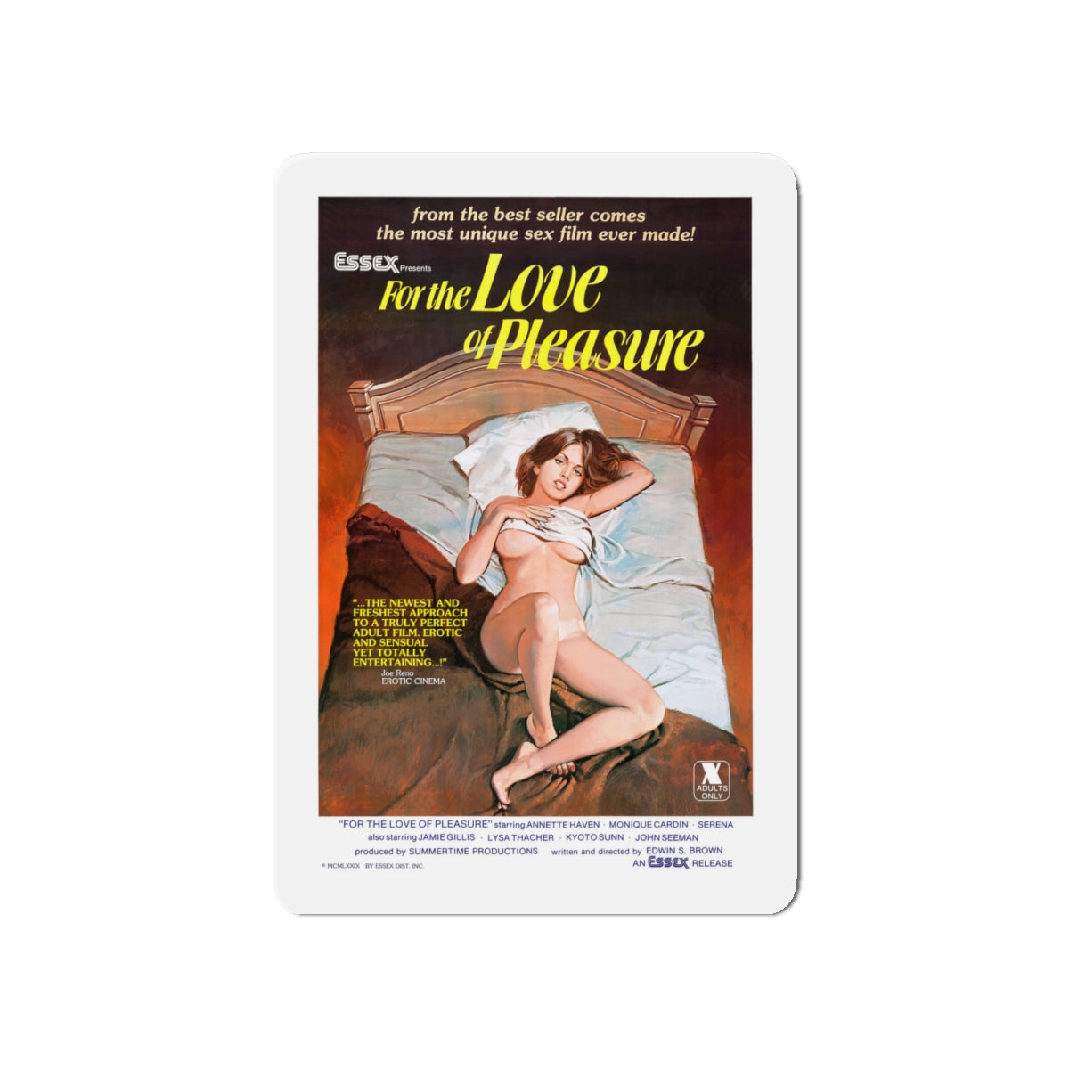 FOR THE LOVE OF PLEASURE 1979 Movie Poster - Die-Cut Magnet-5" x 5"-The Sticker Space