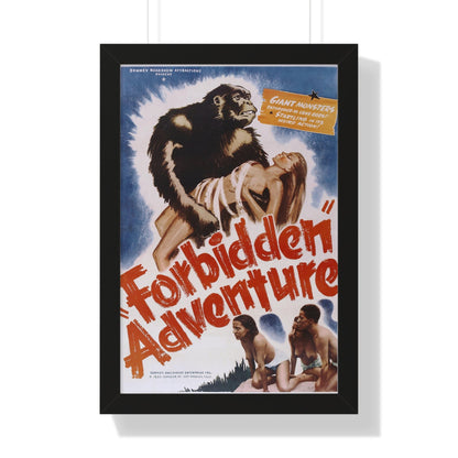 FORBIDDEN ADVENTURE (GORILLA WOMAN) 1937 - Framed Movie Poster-16″ x 24″-The Sticker Space