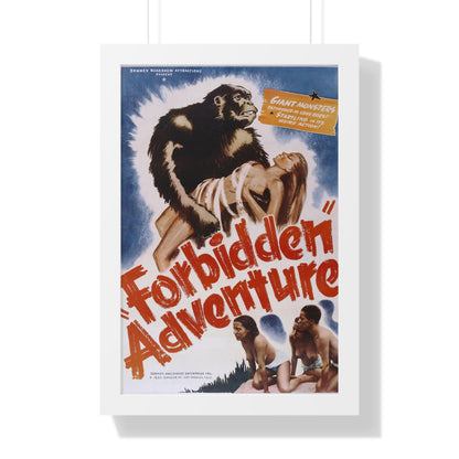 FORBIDDEN ADVENTURE (GORILLA WOMAN) 1937 - Framed Movie Poster-16″ x 24″-The Sticker Space