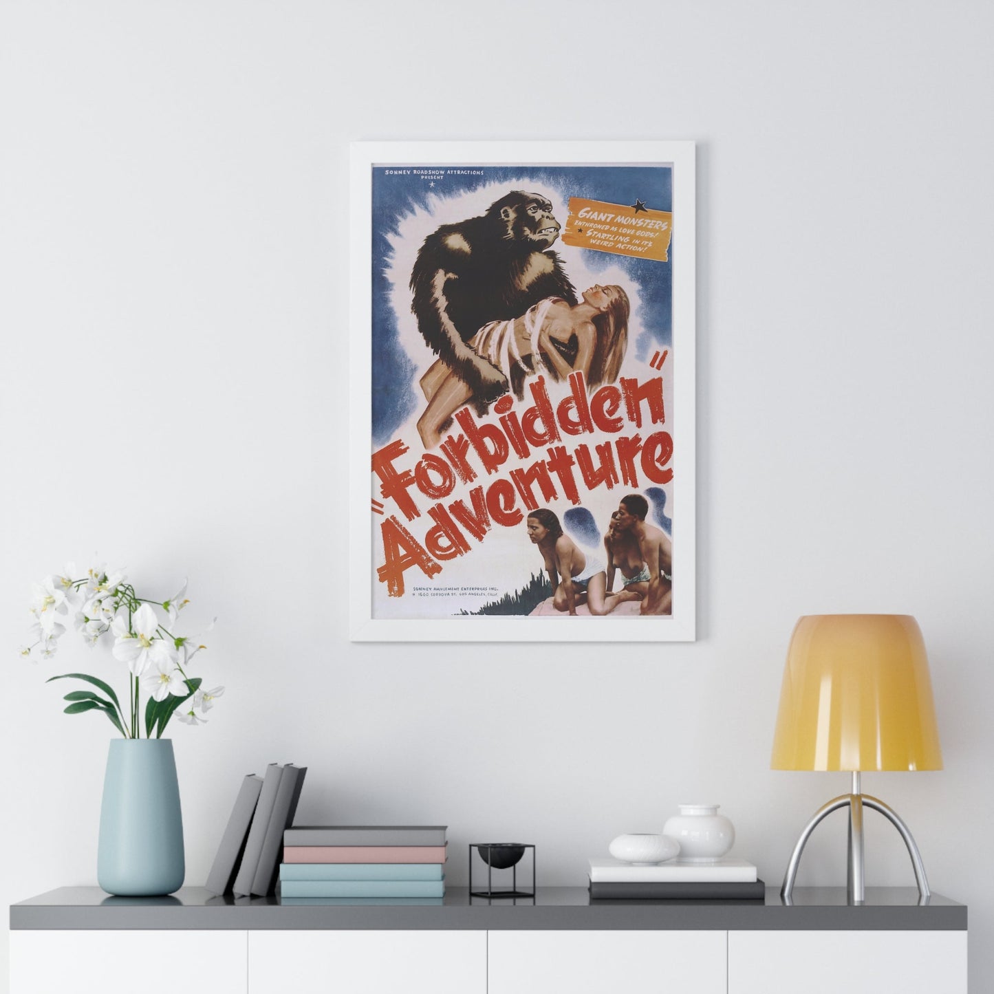 FORBIDDEN ADVENTURE (GORILLA WOMAN) 1937 - Framed Movie Poster-The Sticker Space