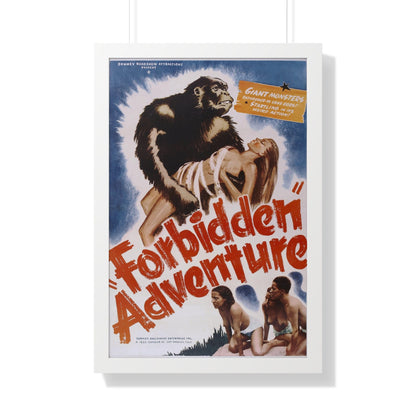 FORBIDDEN ADVENTURE (GORILLA WOMAN) 1937 - Framed Movie Poster-20" x 30"-The Sticker Space