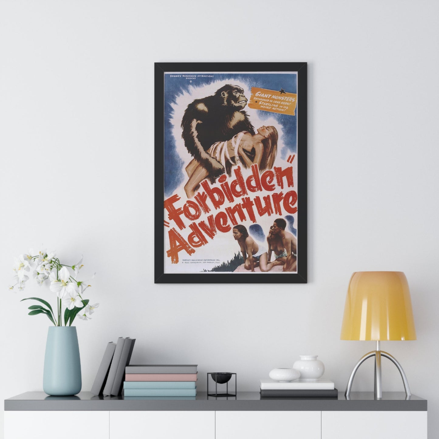 FORBIDDEN ADVENTURE (GORILLA WOMAN) 1937 - Framed Movie Poster-The Sticker Space