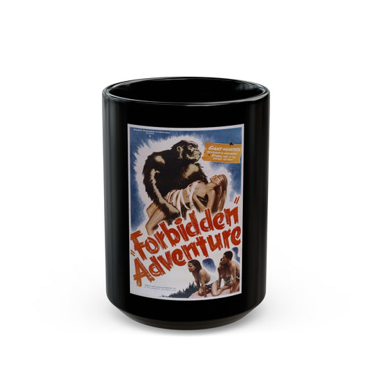 FORBIDDEN ADVENTURE (GORILLA WOMAN) 1937 Movie Poster - Black Coffee Mug-15oz-The Sticker Space