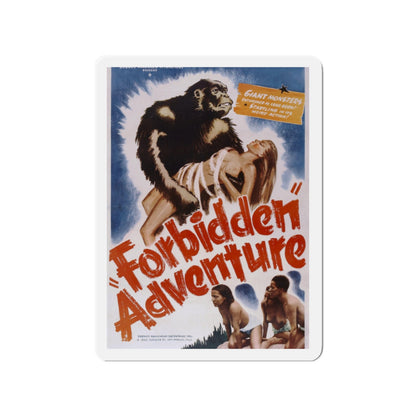 FORBIDDEN ADVENTURE (GORILLA WOMAN) 1937 Movie Poster - Die-Cut Magnet-2" x 2"-The Sticker Space