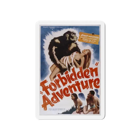 FORBIDDEN ADVENTURE (GORILLA WOMAN) 1937 Movie Poster - Refrigerator Magnet 6 Inch - The Sticker Space
