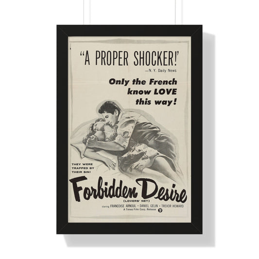 FORBIDDEN DESIRE 1955 - Framed Movie Poster-16″ x 24″-The Sticker Space