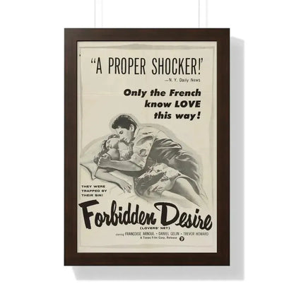 FORBIDDEN DESIRE 1955 - Framed Movie Poster 16″ x 24″ Walnut - The Sticker Space