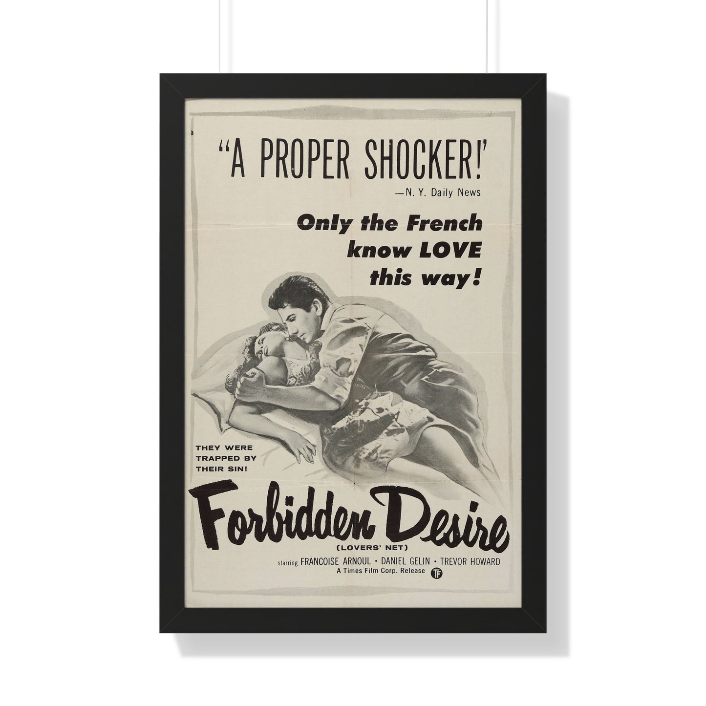 FORBIDDEN DESIRE 1955 - Framed Movie Poster-20" x 30"-The Sticker Space