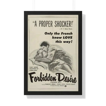 FORBIDDEN DESIRE 1955 - Framed Movie Poster 20" x 30" Black - The Sticker Space