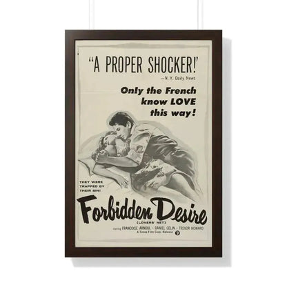 FORBIDDEN DESIRE 1955 - Framed Movie Poster 20" x 30" Walnut - The Sticker Space
