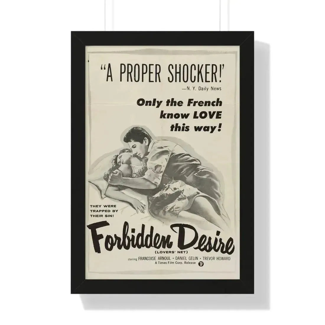 FORBIDDEN DESIRE 1955 - Framed Movie Poster - The Sticker Space