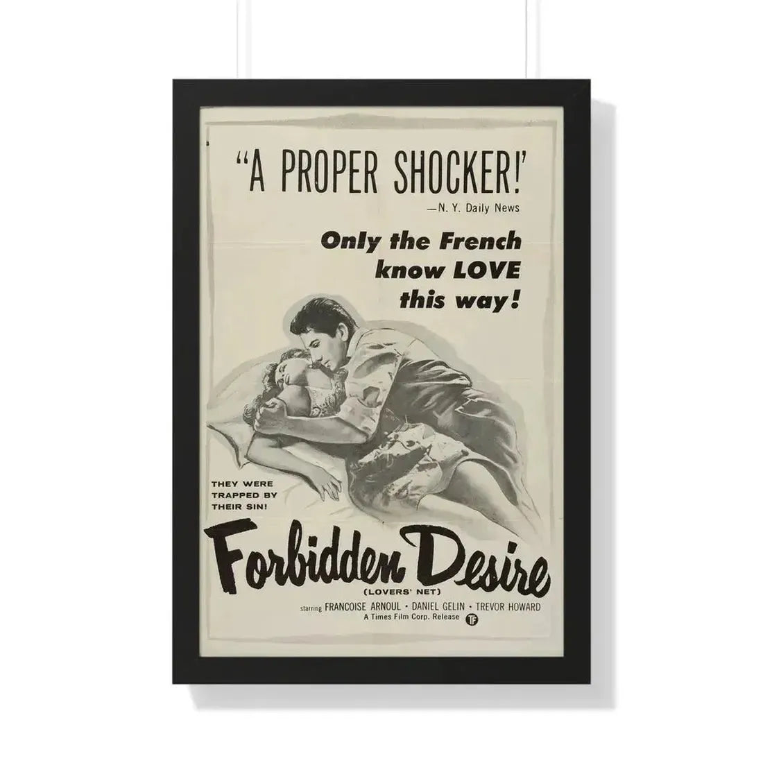 FORBIDDEN DESIRE 1955 - Framed Movie Poster - The Sticker Space