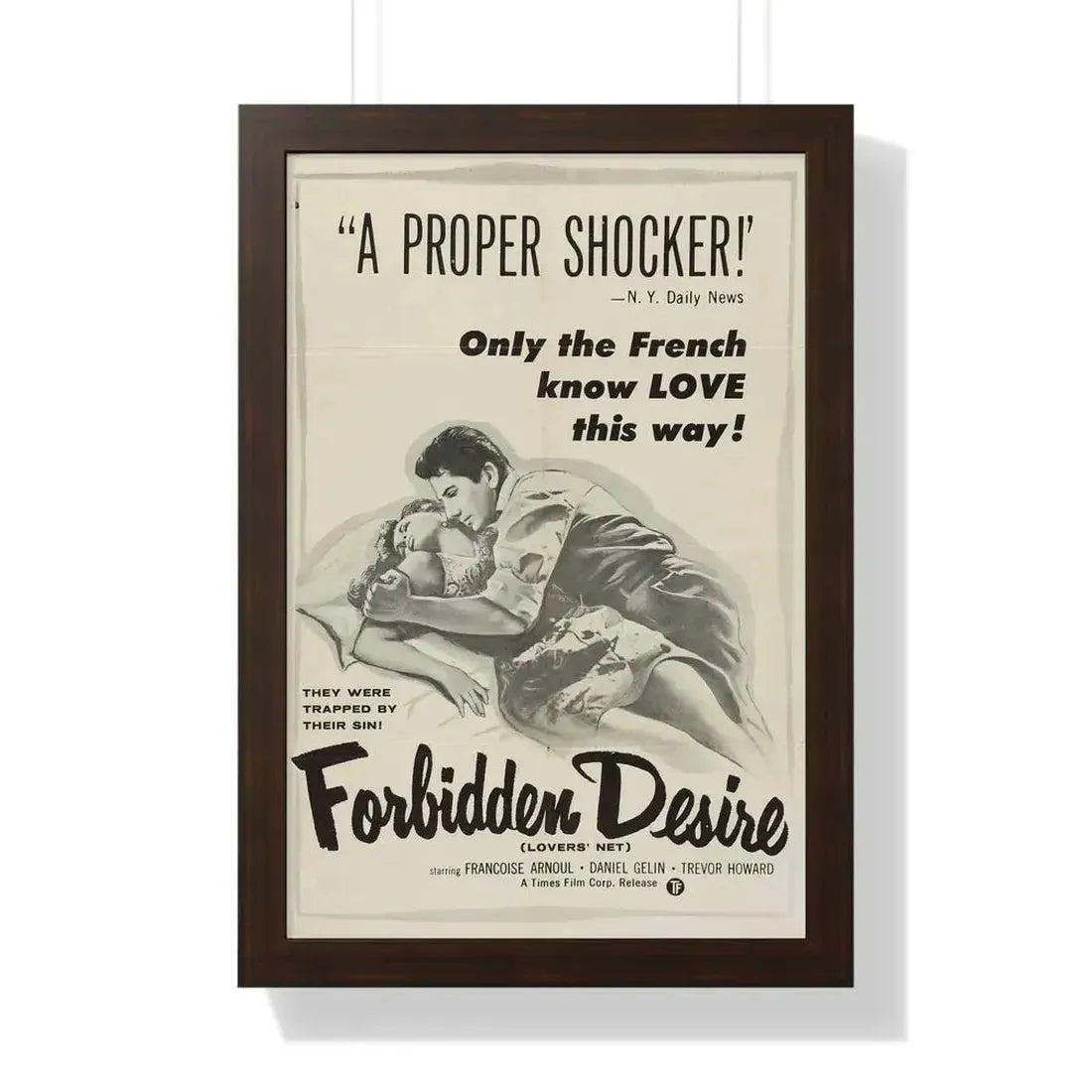 FORBIDDEN DESIRE 1955 - Framed Movie Poster - The Sticker Space
