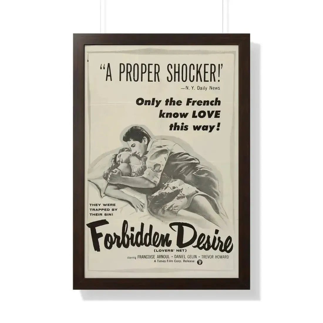FORBIDDEN DESIRE 1955 - Framed Movie Poster - The Sticker Space