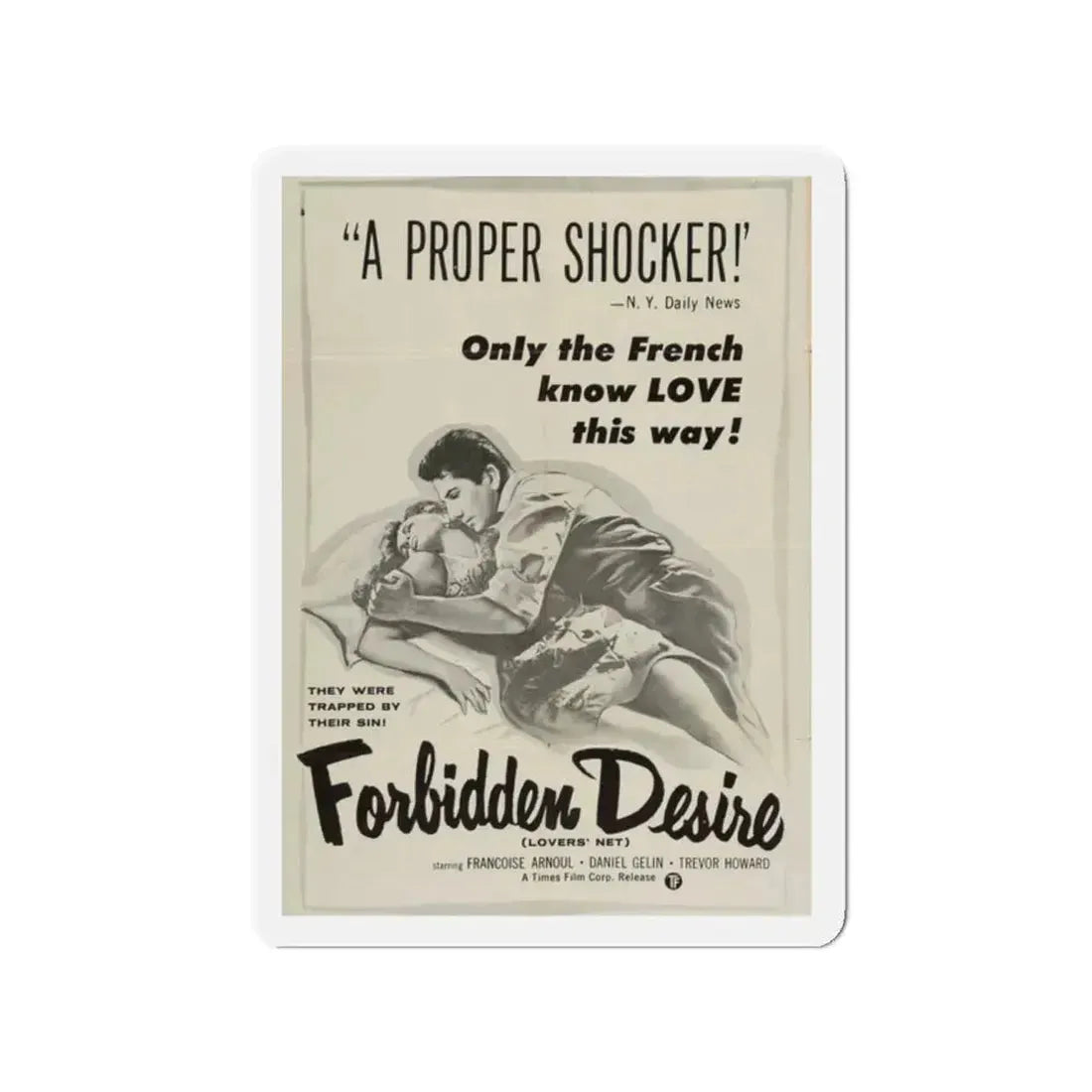 FORBIDDEN DESIRE 1955 Movie Poster - Refrigerator Magnet 2 Inch - The Sticker Space