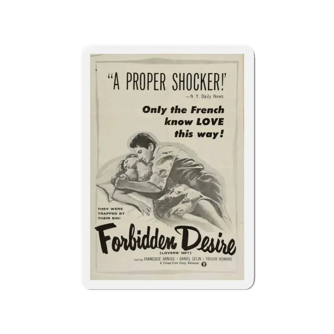 FORBIDDEN DESIRE 1955 Movie Poster - Refrigerator Magnet 3 Inch - The Sticker Space