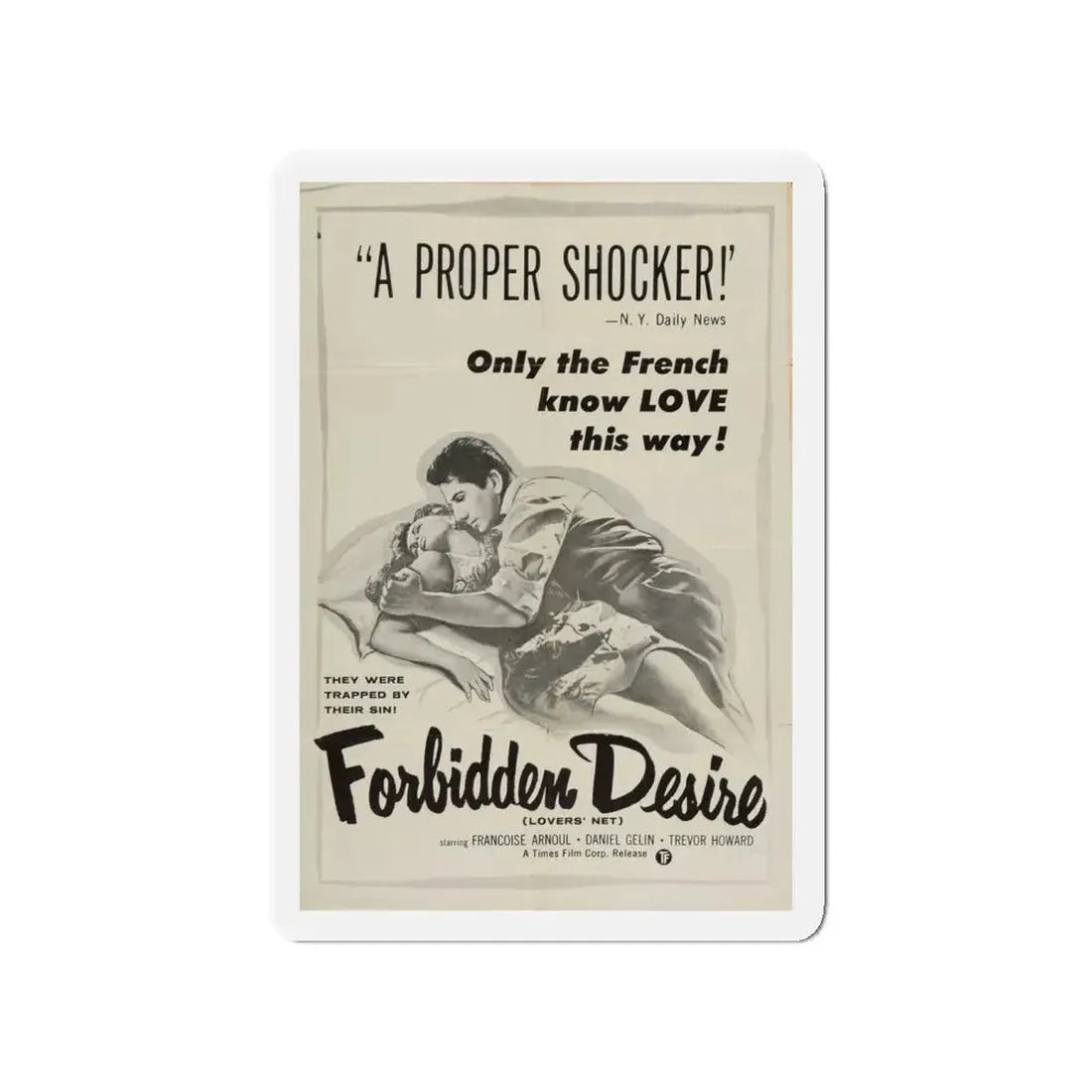 FORBIDDEN DESIRE 1955 Movie Poster - Refrigerator Magnet 4 Inch - The Sticker Space