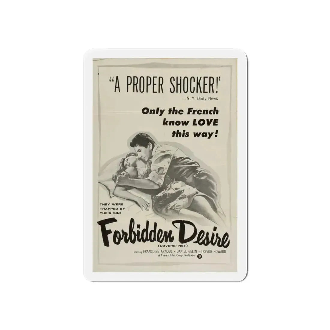 FORBIDDEN DESIRE 1955 Movie Poster - Refrigerator Magnet 6 Inch - The Sticker Space