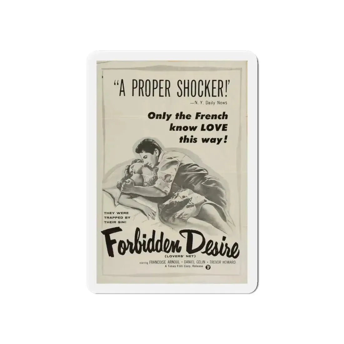 FORBIDDEN DESIRE 1955 Movie Poster - Refrigerator Magnet - The Sticker Space