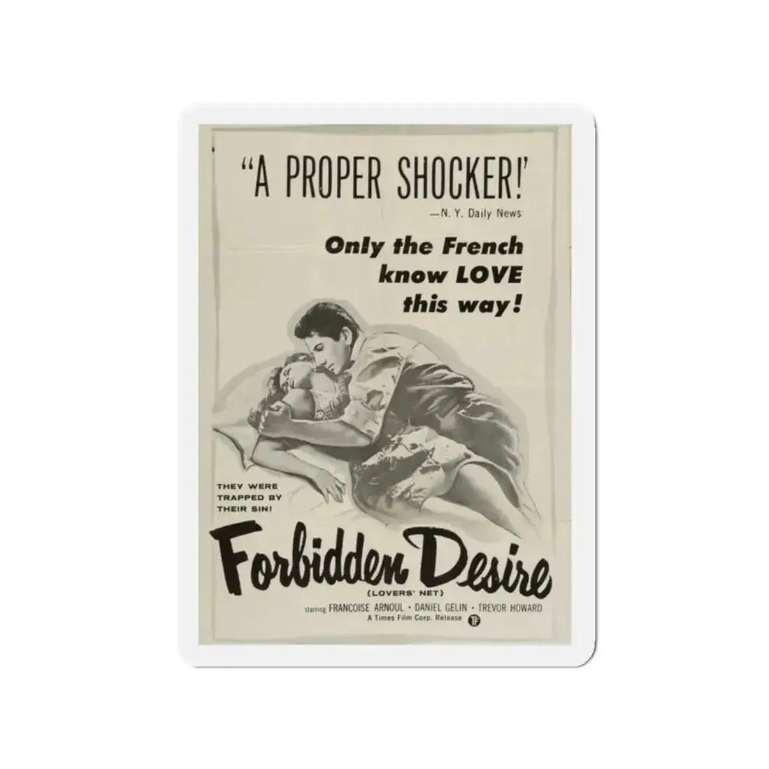 FORBIDDEN DESIRE 1955 Movie Poster - Refrigerator Magnet - The Sticker Space