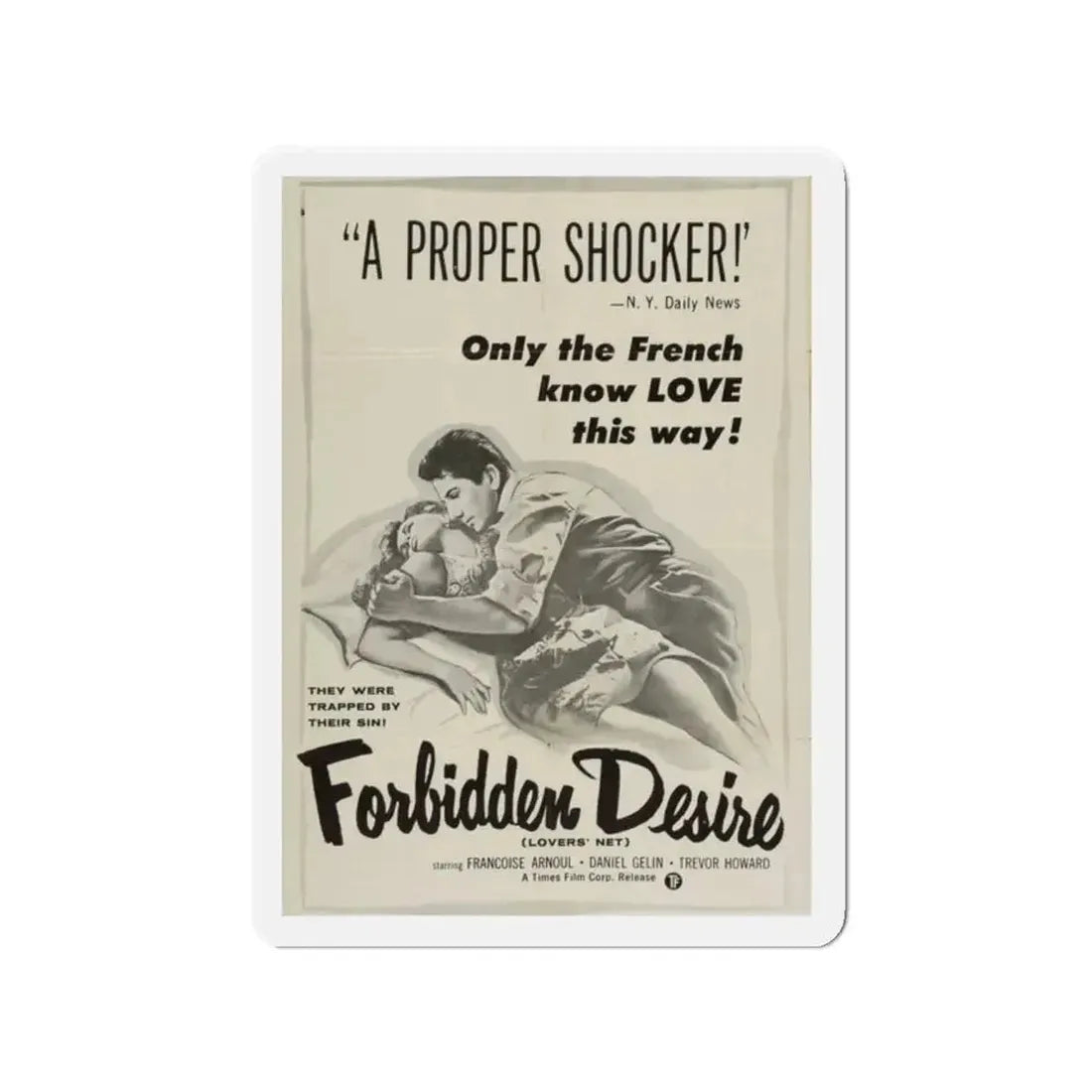 FORBIDDEN DESIRE 1955 Movie Poster - Refrigerator Magnet - The Sticker Space