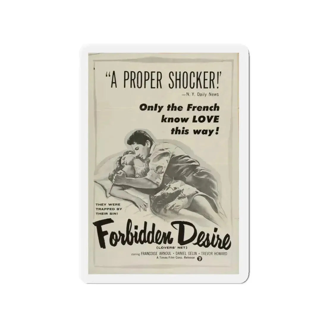 FORBIDDEN DESIRE 1955 Movie Poster - Refrigerator Magnet - The Sticker Space