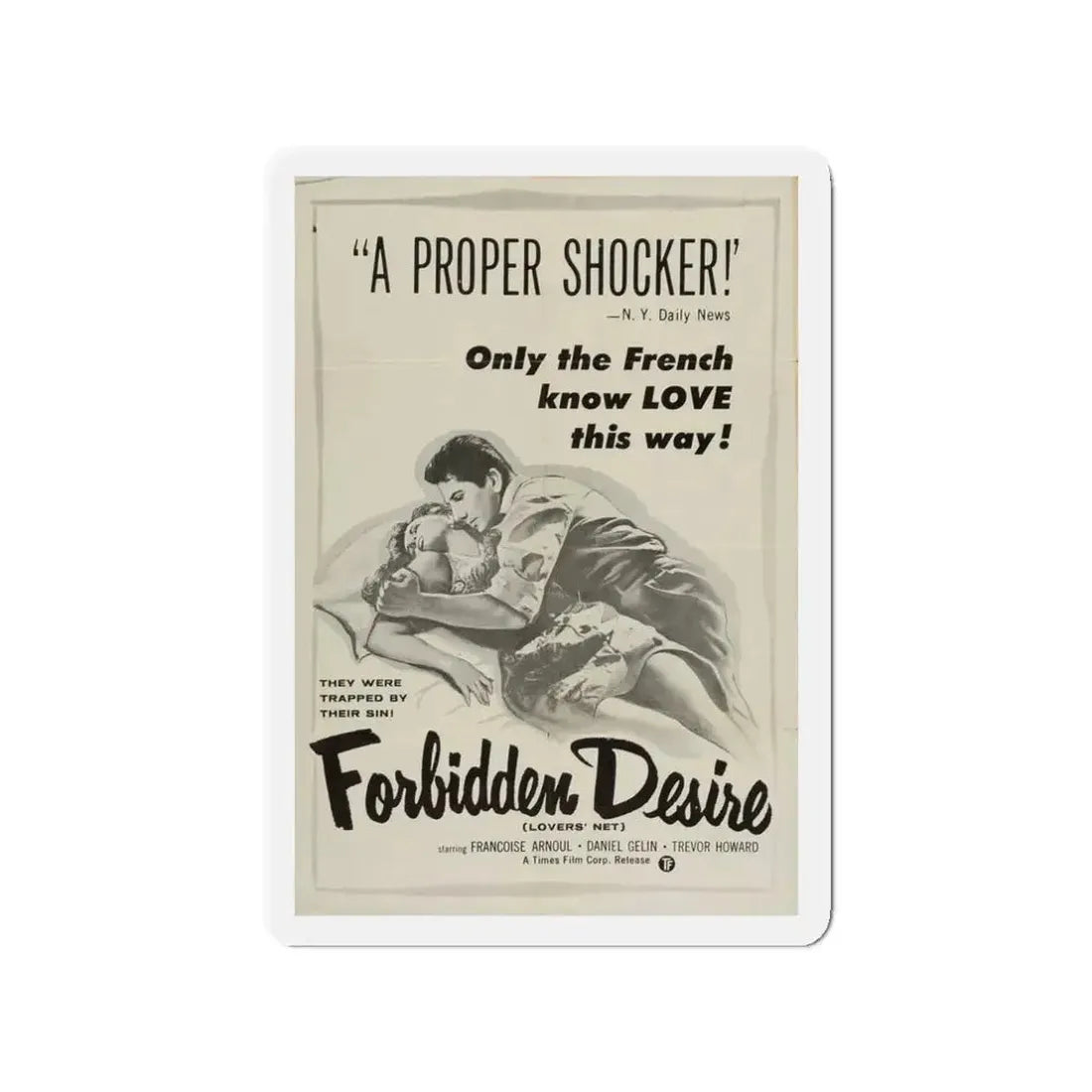 FORBIDDEN DESIRE 1955 Movie Poster - Refrigerator Magnet - The Sticker Space