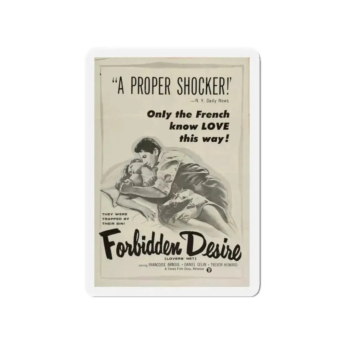 FORBIDDEN DESIRE 1955 Movie Poster - Refrigerator Magnet - The Sticker Space