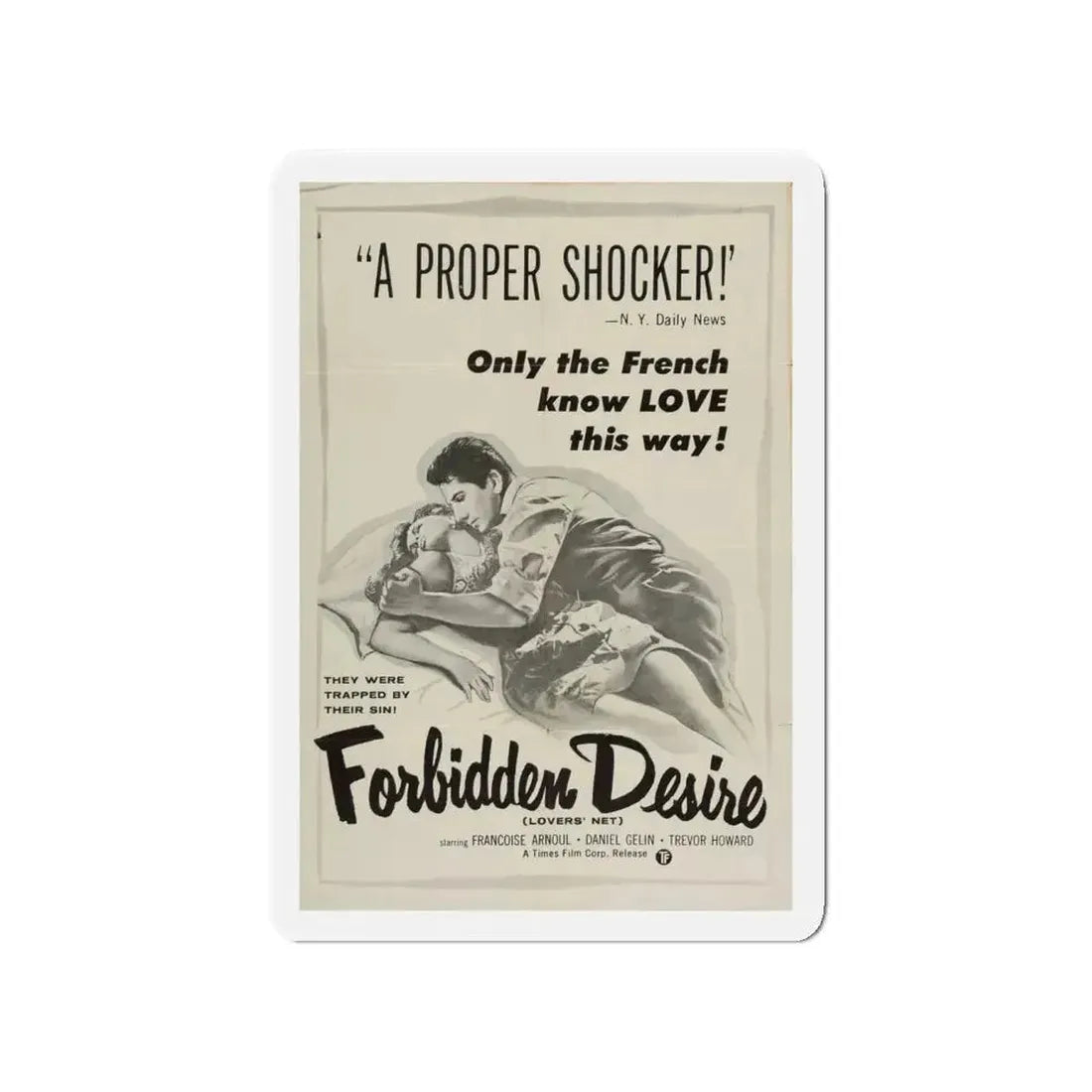 FORBIDDEN DESIRE 1955 Movie Poster - Refrigerator Magnet - The Sticker Space
