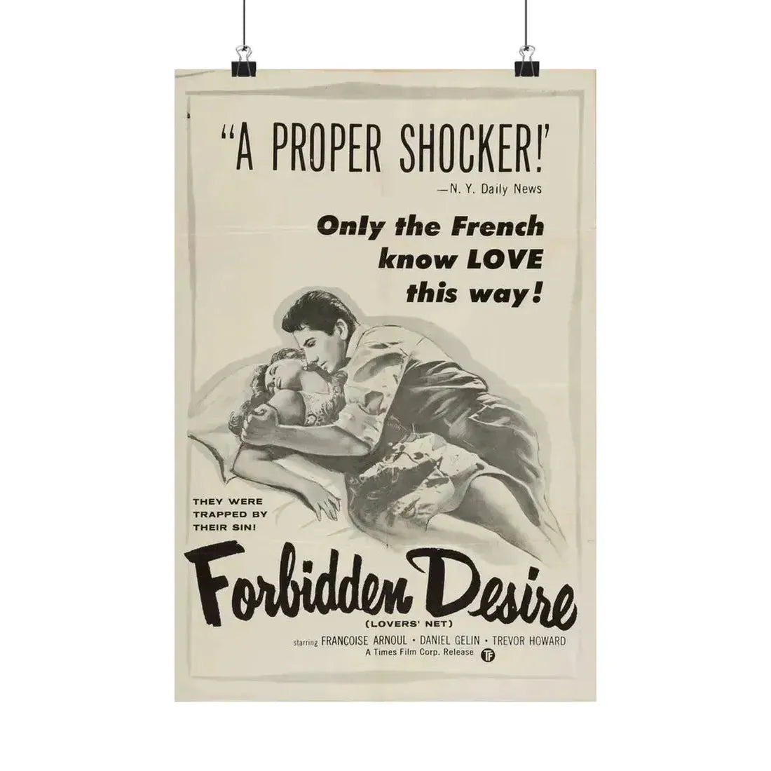 FORBIDDEN DESIRE 1955 - Paper Movie Poster 12″ x 18″ Matte - The Sticker Space