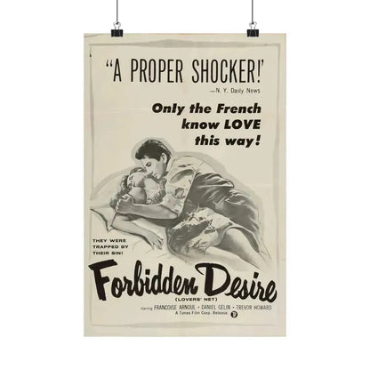 FORBIDDEN DESIRE 1955 - Paper Movie Poster 12″ x 18″ Matte - The Sticker Space