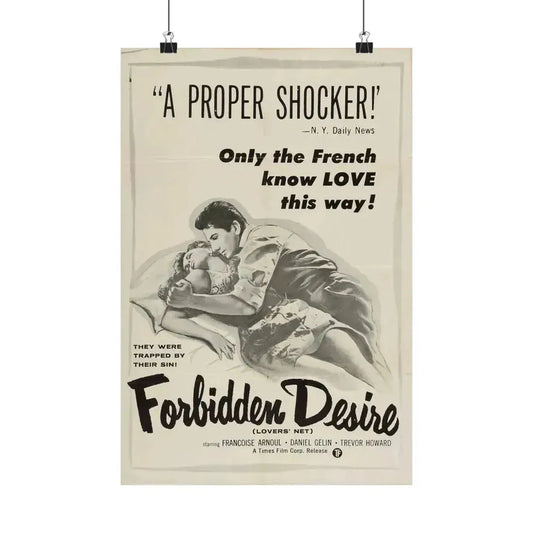 FORBIDDEN DESIRE 1955 - Paper Movie Poster 12″ x 18″ Matte - The Sticker Space