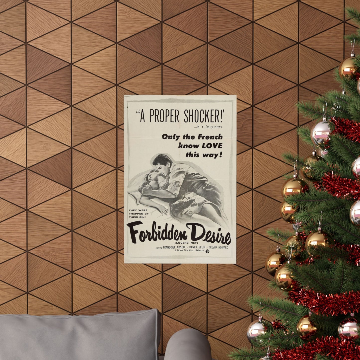 FORBIDDEN DESIRE 1955 - Paper Movie Poster-The Sticker Space