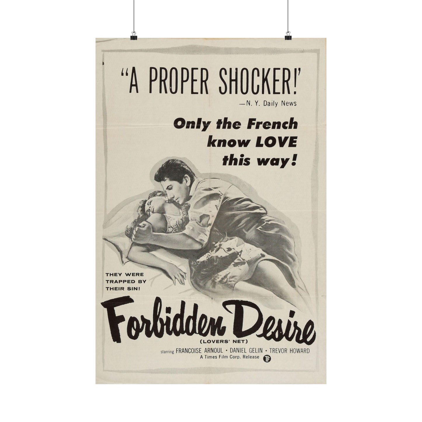 FORBIDDEN DESIRE 1955 - Paper Movie Poster-24″ x 36″-The Sticker Space