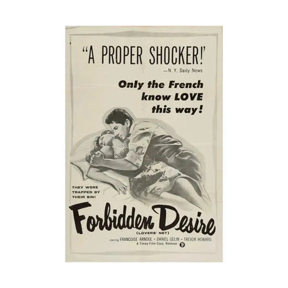 FORBIDDEN DESIRE 1955 - Paper Movie Poster - The Sticker Space