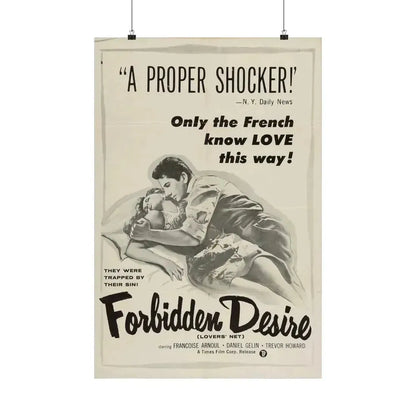 FORBIDDEN DESIRE 1955 - Paper Movie Poster - The Sticker Space