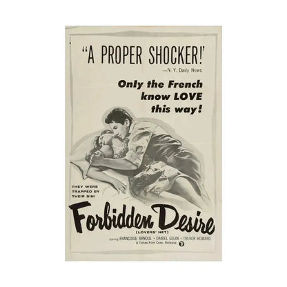 FORBIDDEN DESIRE 1955 - Paper Movie Poster - The Sticker Space
