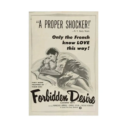 FORBIDDEN DESIRE 1955 - Paper Movie Poster - The Sticker Space