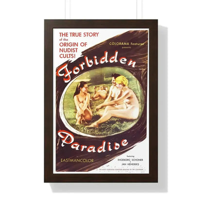 FORBIDDEN PARADISE 1958 - Framed Movie Poster 16″ x 24″ Walnut - The Sticker Space