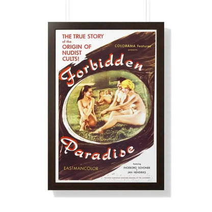 FORBIDDEN PARADISE 1958 - Framed Movie Poster 20" x 30" Walnut - The Sticker Space